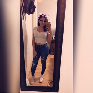 Hollister Distressed Highwaisted jean leggings